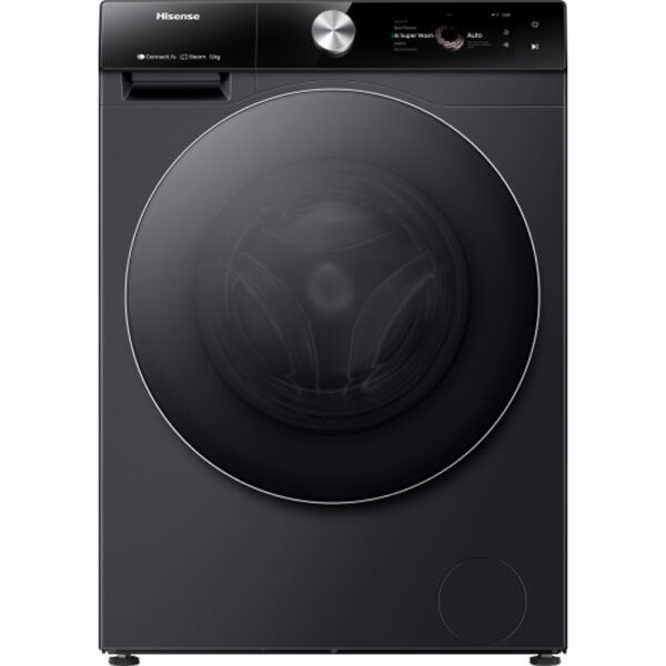 Hisense 12kg με Smart Λειτουργίες Μαύρο WF7S1247BB