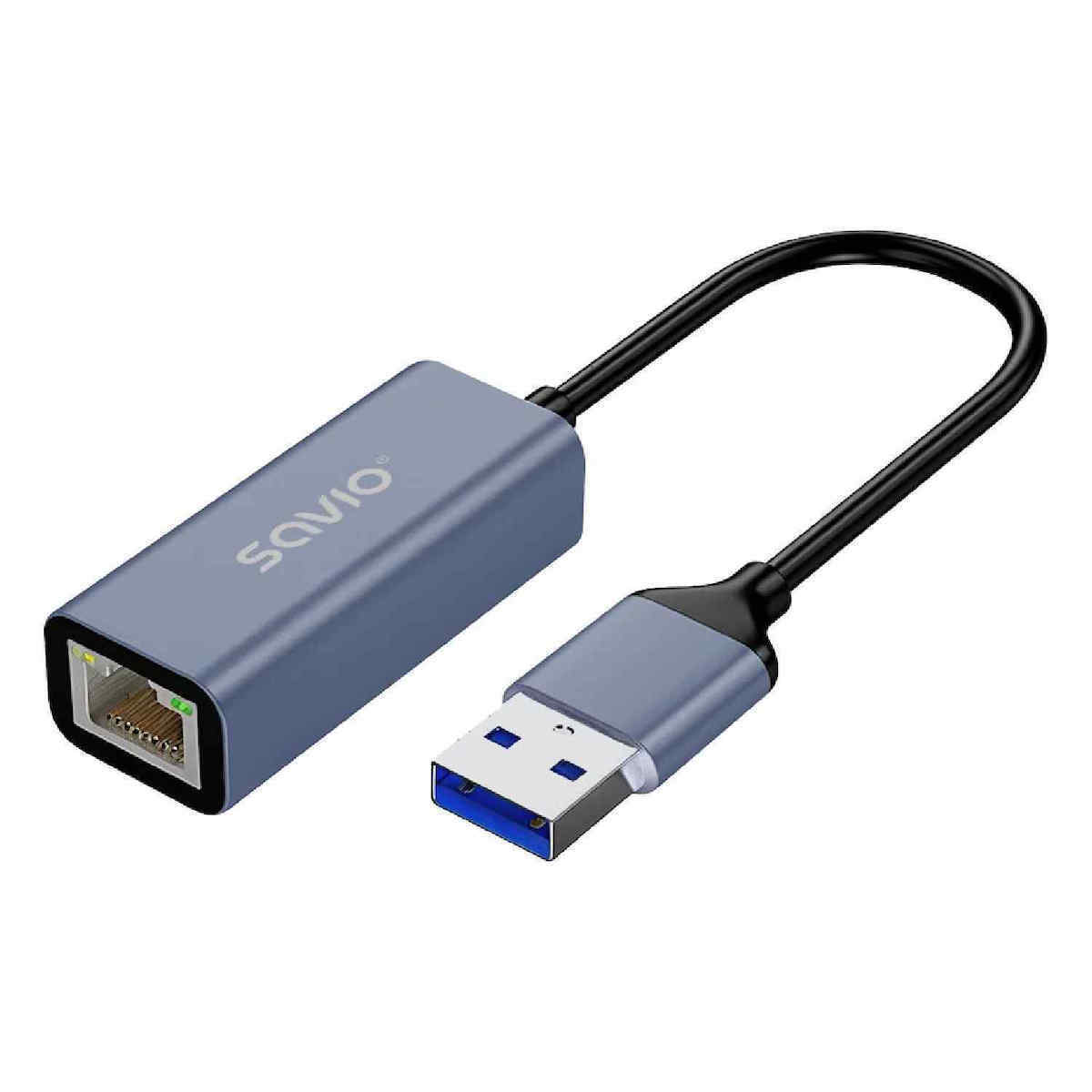 20250918165841_43e38f81 Savio USB Αντάπτορας Δικτύου για Ενσύρματη σύνδεση Gigabit Ethernet - Image 3