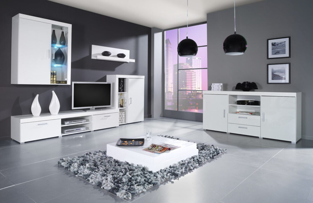 Samba Επιδαπέδια Βιτρίνα από Μοριοσανίδα 90x35x114cm - Image 2