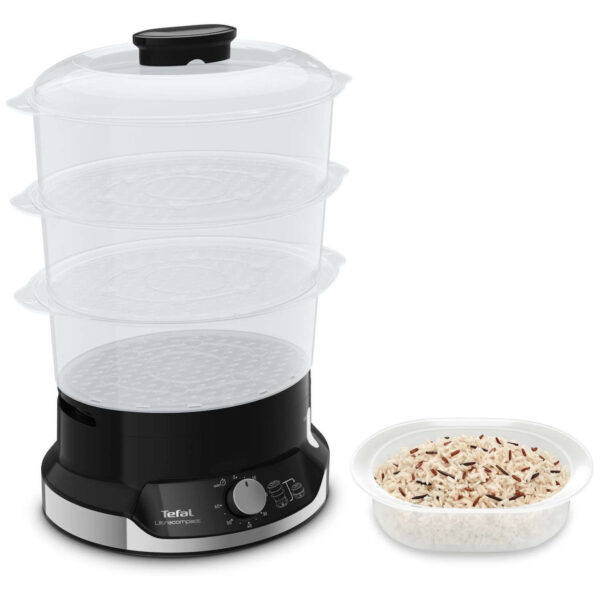 Tefal Ultracompact Ατμομάγειρας με 3 Επίπεδα Μαγειρέματος 9lt