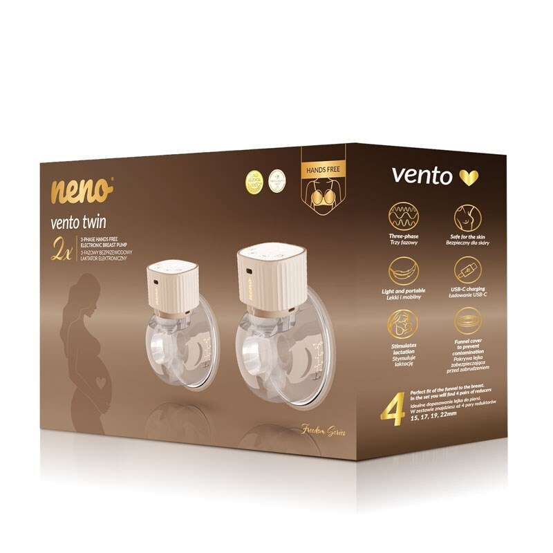 20250930110912_neno_ilektriko_diplo_thilastro_vento_twin_reymatos_choris_bpa_150ml Neno Vento Twin Φορητό Διπλό Θήλαστρο Ρεύματος - Image 1
