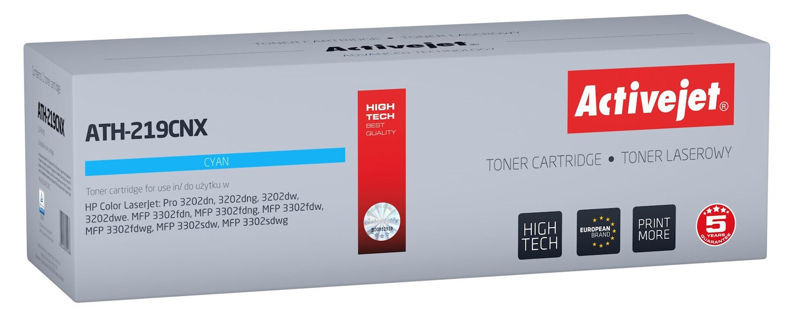 Active Jet Συμβατό Toner για Laser Εκτυπωτή HP Μαύρο με Chip ATH-219CNX