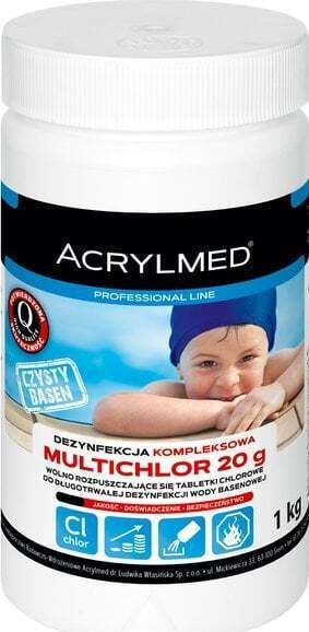 Acrylmed Multichlor Multifunctional Chlorine Release Tablets 20 G 1 Kg