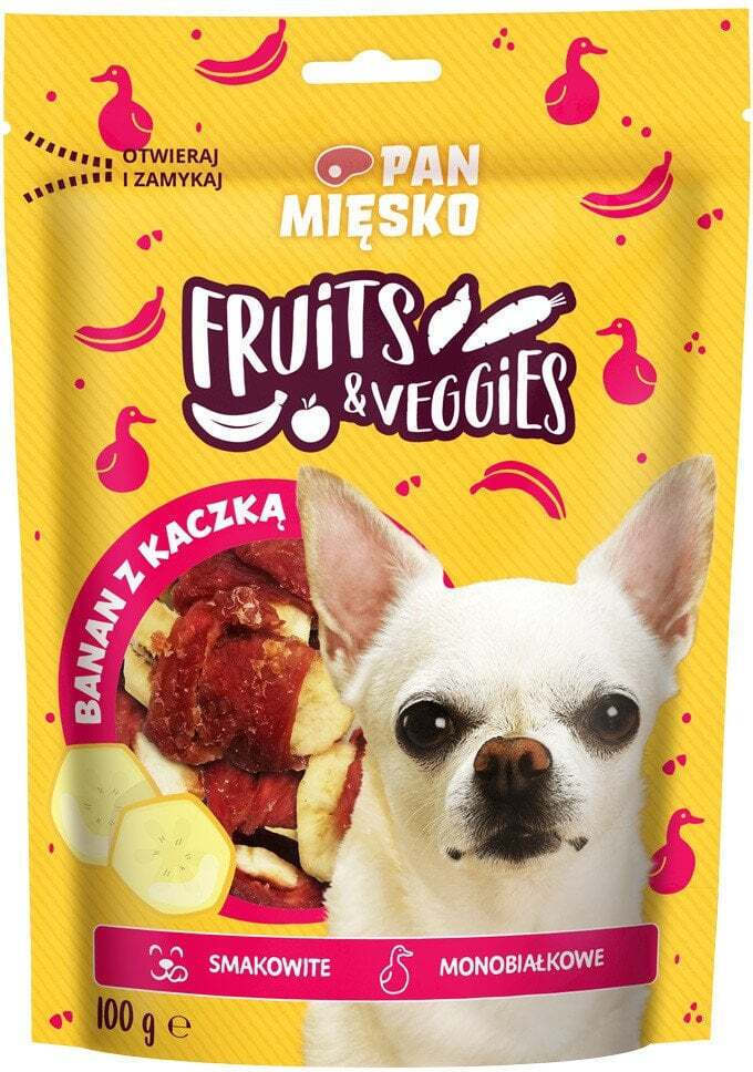20251003163526_pan_miesko_lichoudia_skylou_me_frouta_mpanana_kai_papia_100gr Pan Miesko Λιχουδιά Σκύλου με Φρούτα, Μπανάνα και Πάπια 100gr - Image 1