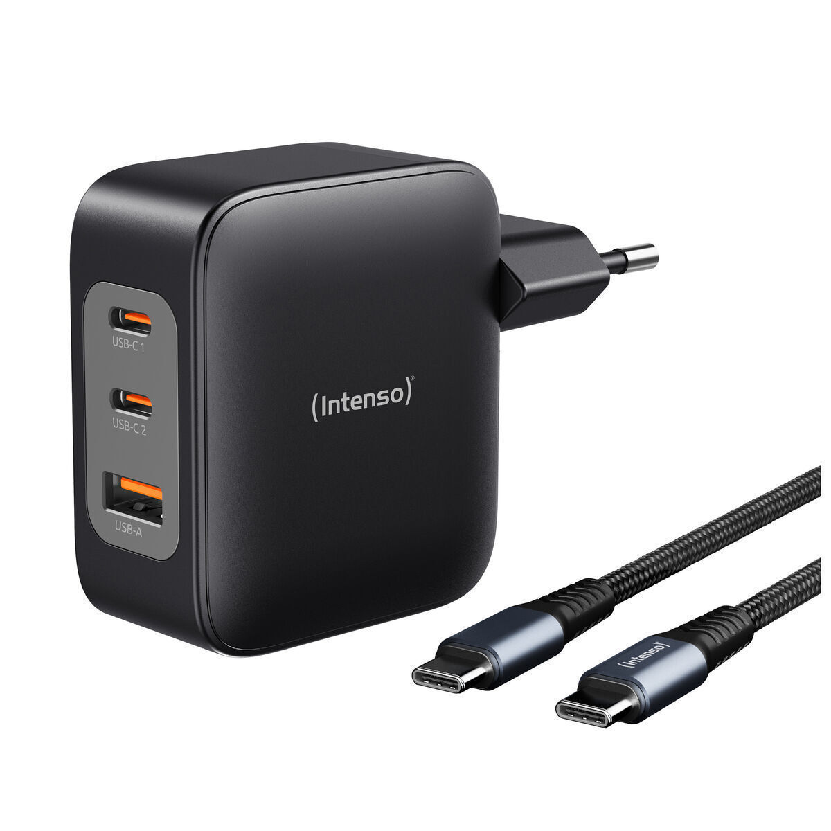 20251007120702_intenso_fortistis_gan_me_thyra_usb_a_kai_2_thyres_usb_c_100w_power_delivery_mayros_7810010 Intenso 7810010 USB-C 100W - Image 1