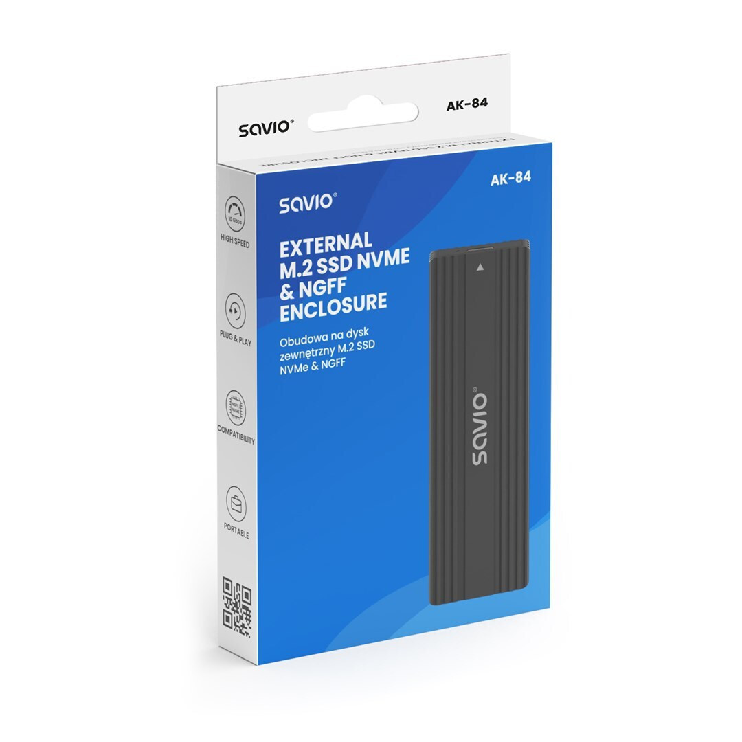 20251007164241_53736bbb Savio AK-84 Θήκη για Σκληρό Δίσκο M.2 SATA III με σύνδεση Type-C - Image 5