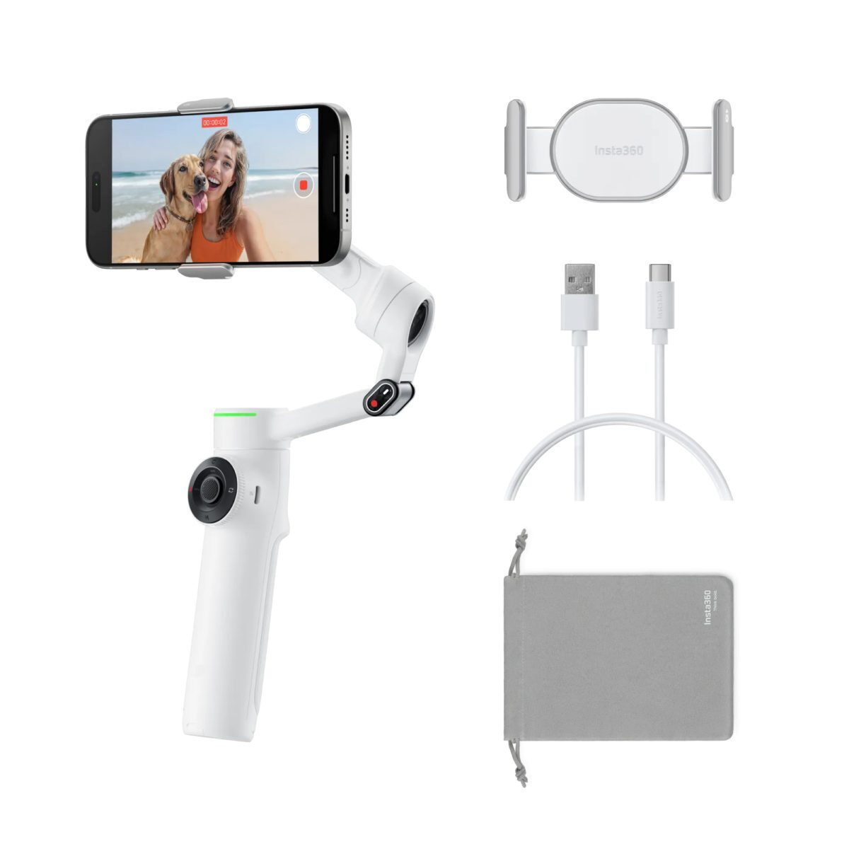 20251009122422_insta360_flow_2_pro_standard_version_gimbal_kinitou_me_statheropoiiti_3_axonon_kai_10_ores_leitourgias_leyko Insta360 Flow 2 Pro Standard Version Gimbal Κινητού με Σταθεροποιητή 3 Αξόνων και 10 ώρες λειτουργίας - Image 1