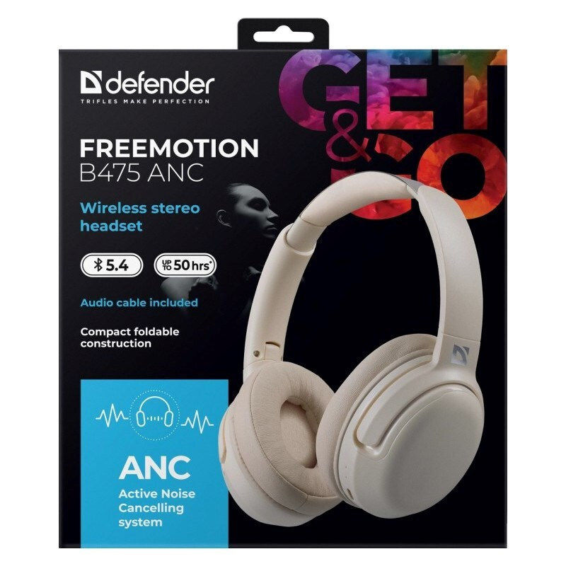 20251009124508_5b6b5af6 Defender Freemotion B475 Bluetooth με 50 ώρες Λειτουργίας Μπεζ - Image 9