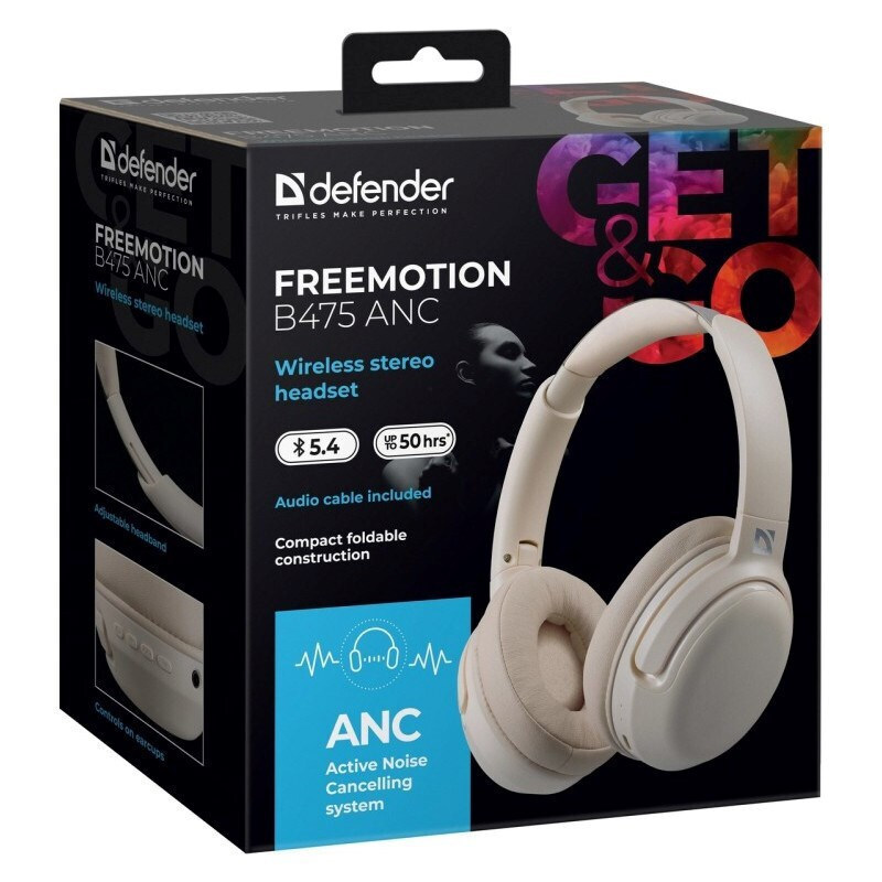 20251009124508_b7b3b715 Defender Freemotion B475 Bluetooth με 50 ώρες Λειτουργίας Μπεζ - Image 8