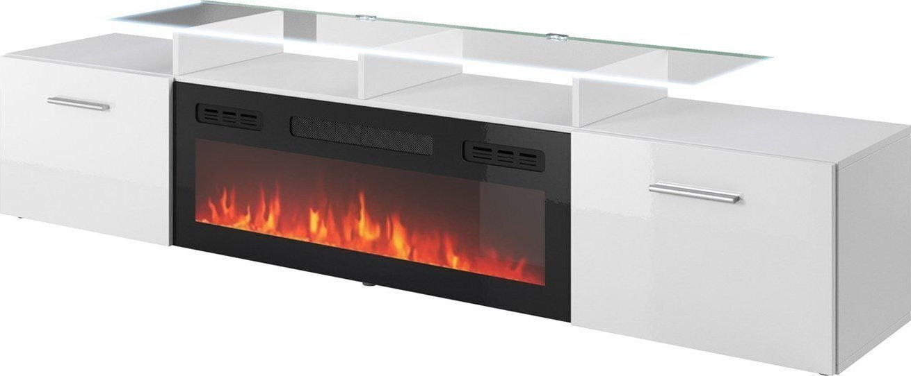 Ξύλινο White / Gloss White 190x37x48εκ. STVCMMZPM0230