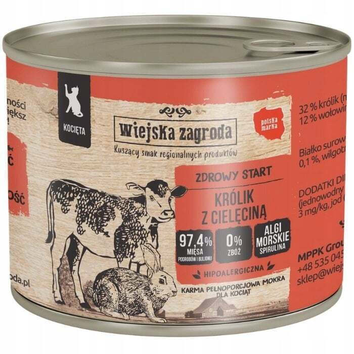 Wet Cat Food Rabbit Veal Kitten Ii 200g