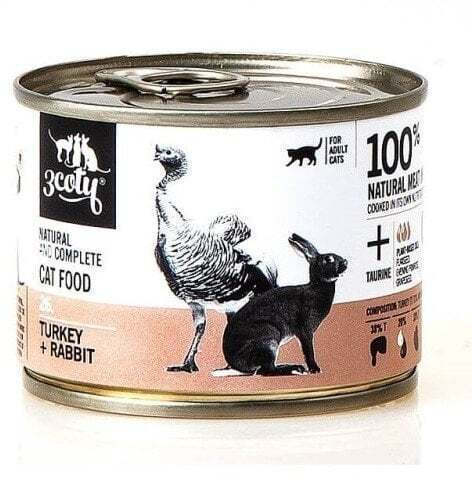 3coty Turkey + Rabbit Adult Cats 180g