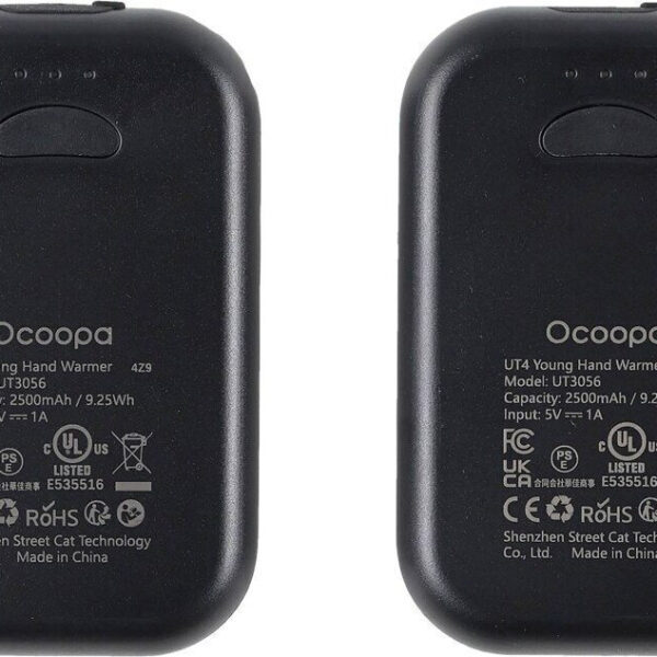 Ocoopa Θερμαινόμενη Εστία σε Μαύρο Χρώμα