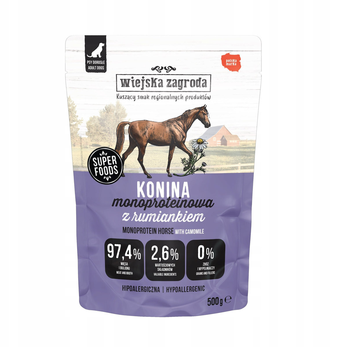 Wiejska Zagroda Υγρή Τροφή Σκύλων 500gr