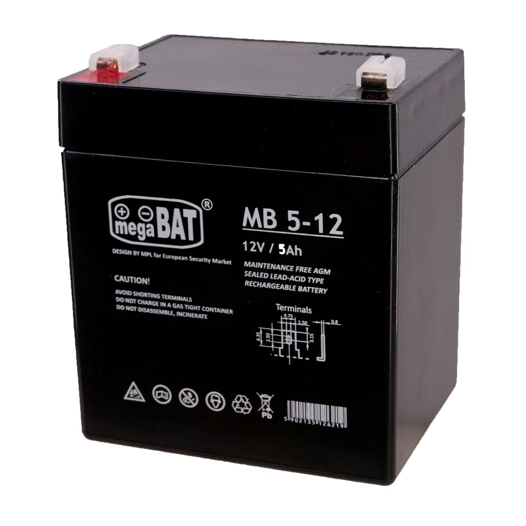 35G8A9C9t0k0u1M6Q3W93430d2i6b0l8 Megabat MB 5-12 με Χωρητικότητα 5Ah και Τάση 12V 1τμχ - Image 5