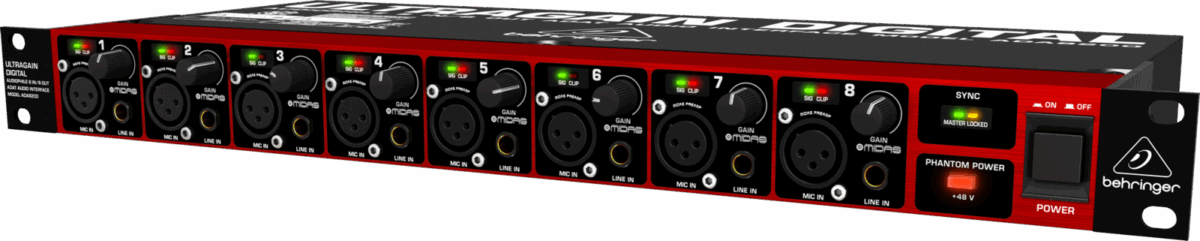Behringer ADA8200 Μικροφωνικός Προενισχυτής 8 Καναλιών με Phantom Power & 8 Εισόδους XLR - Image 1