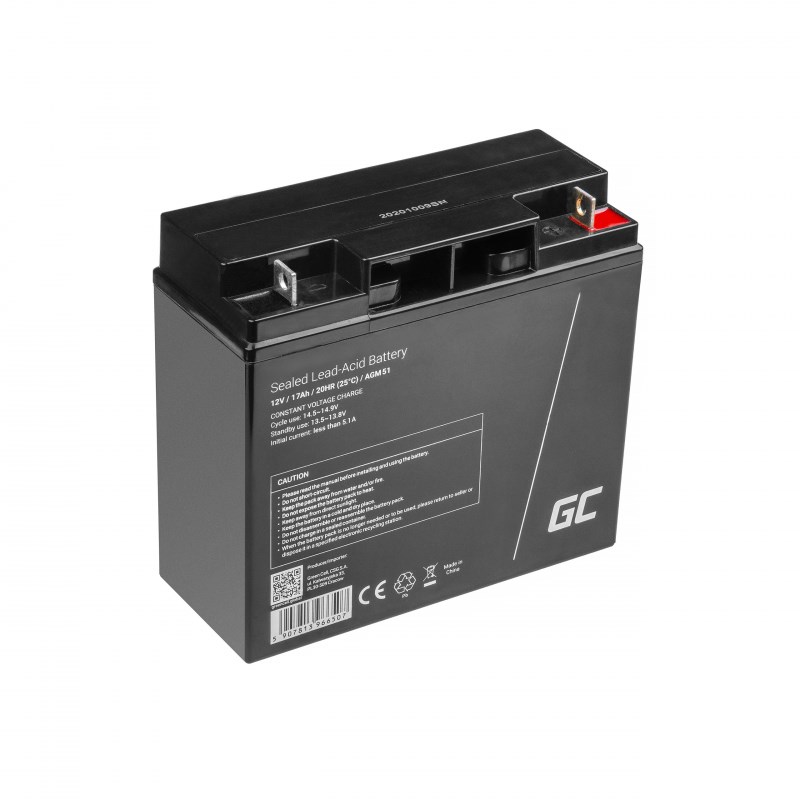 G0M9a7H5v0i0X187a0R997E5l7d988u4 Green Cell με Χωρητικότητα 17Ah και Τάση 12V AGM51 1τμχ - Image 5