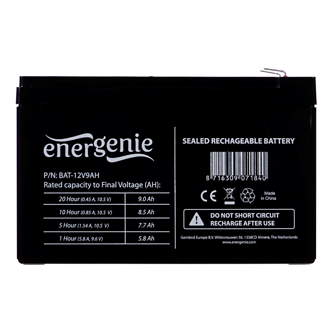 J0K7F0L2J0P0m116Q4I3N2Z2W3z6q7l3 Energenie με Χωρητικότητα 9Ah και Τάση 12V BAT-12V9AH 1τμχ - Image 5