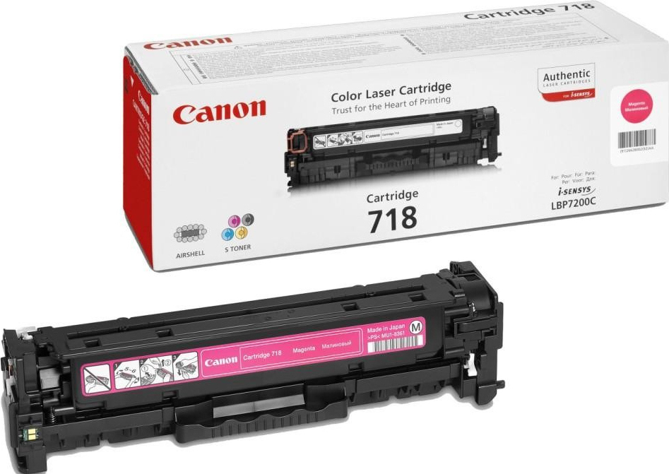 Canon 718 Γνήσιο Toner Laser Εκτυπωτή Ματζέντα 2900 Σελίδων (2660B002)