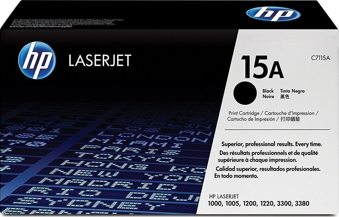 HP 15A Γνήσιο Toner Laser Εκτυπωτή Μαύρο 2500 Σελίδων (C7115A)
