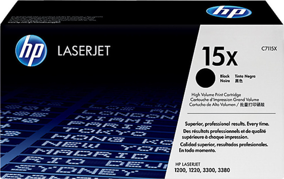 HP 15X Γνήσιο Toner Laser Εκτυπωτή Μαύρο High Yield 3500 Σελίδων (C7115X)