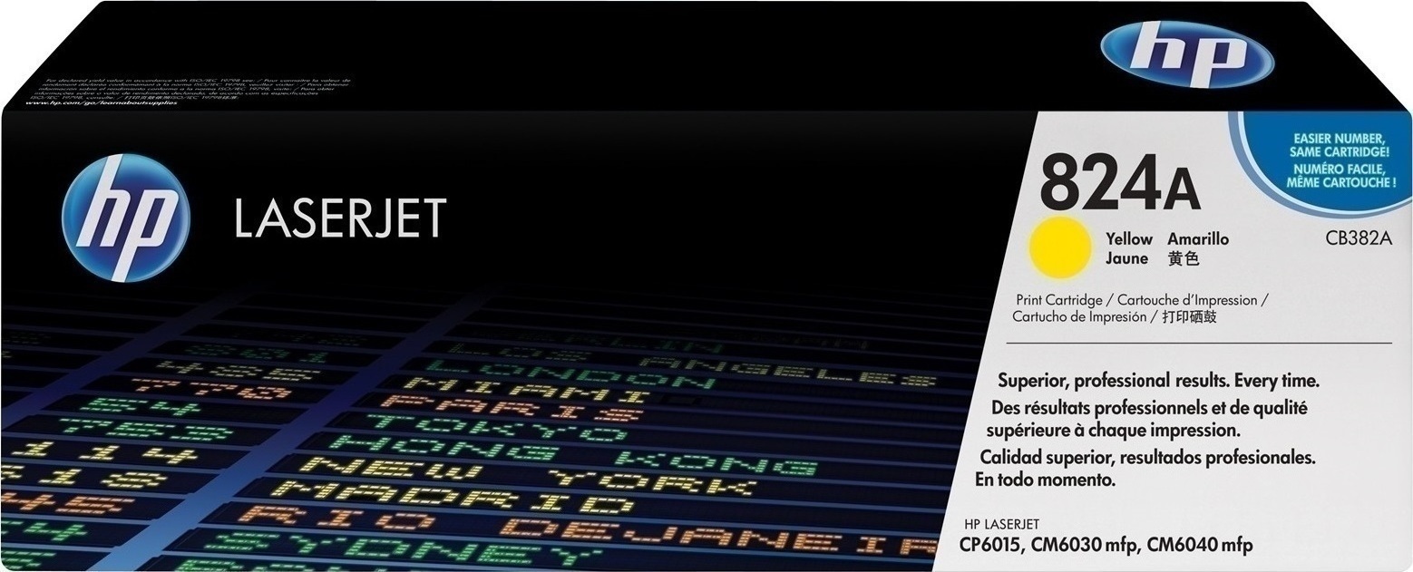 HP 824A Γνήσιο Toner Laser Εκτυπωτή Κίτρινο 21000 Σελίδων (CB382A)