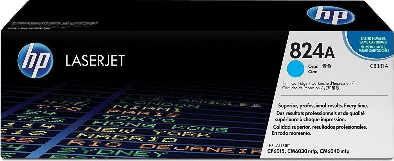 HP 824A Γνήσιο Toner Laser Εκτυπωτή Κυανό 21000 Σελίδων (CB381A)