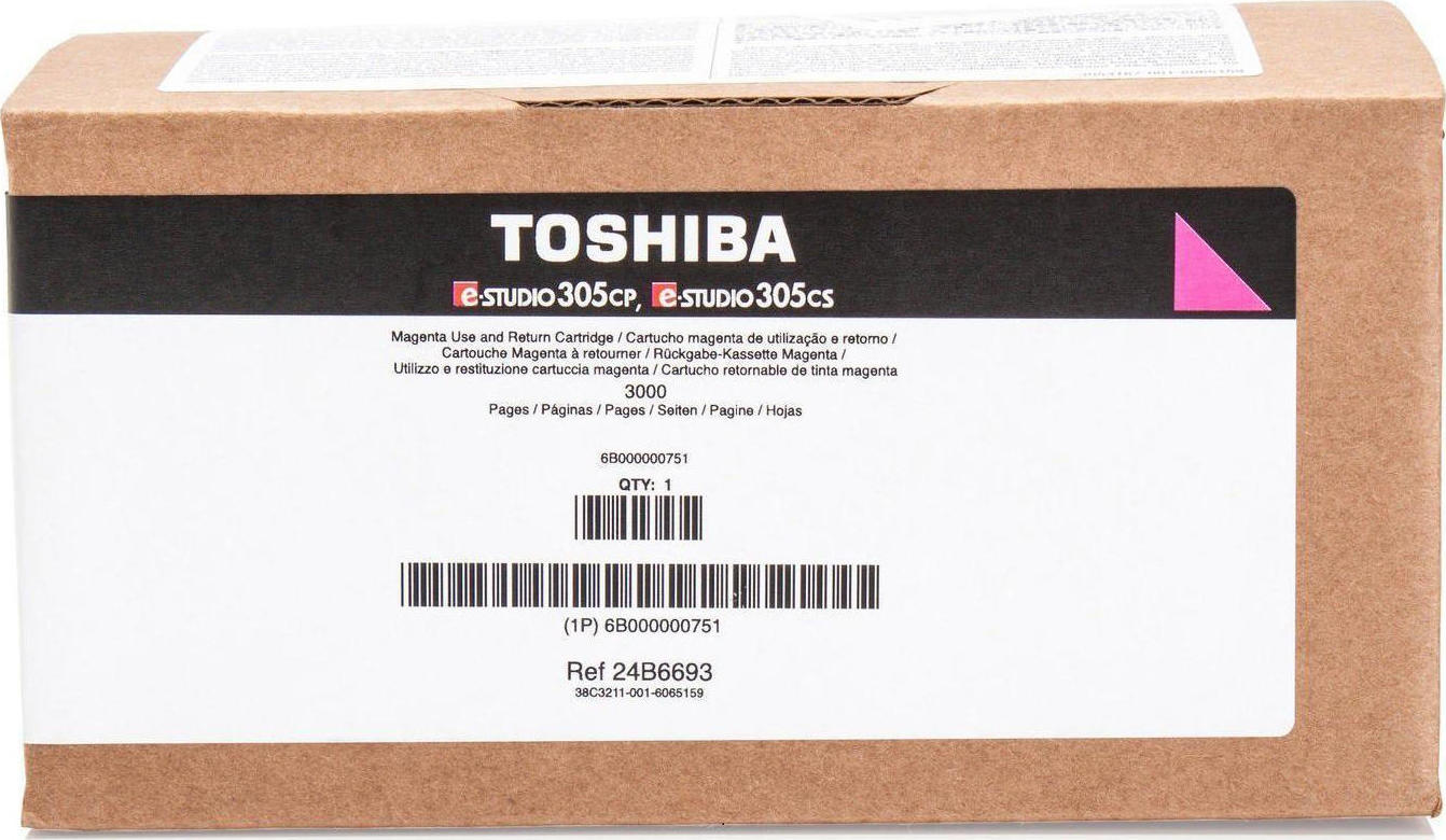Toshiba T-305PM-R Γνήσιο Toner Laser Εκτυπωτή Ματζέντα 3000 Σελίδων (6B000000751)
