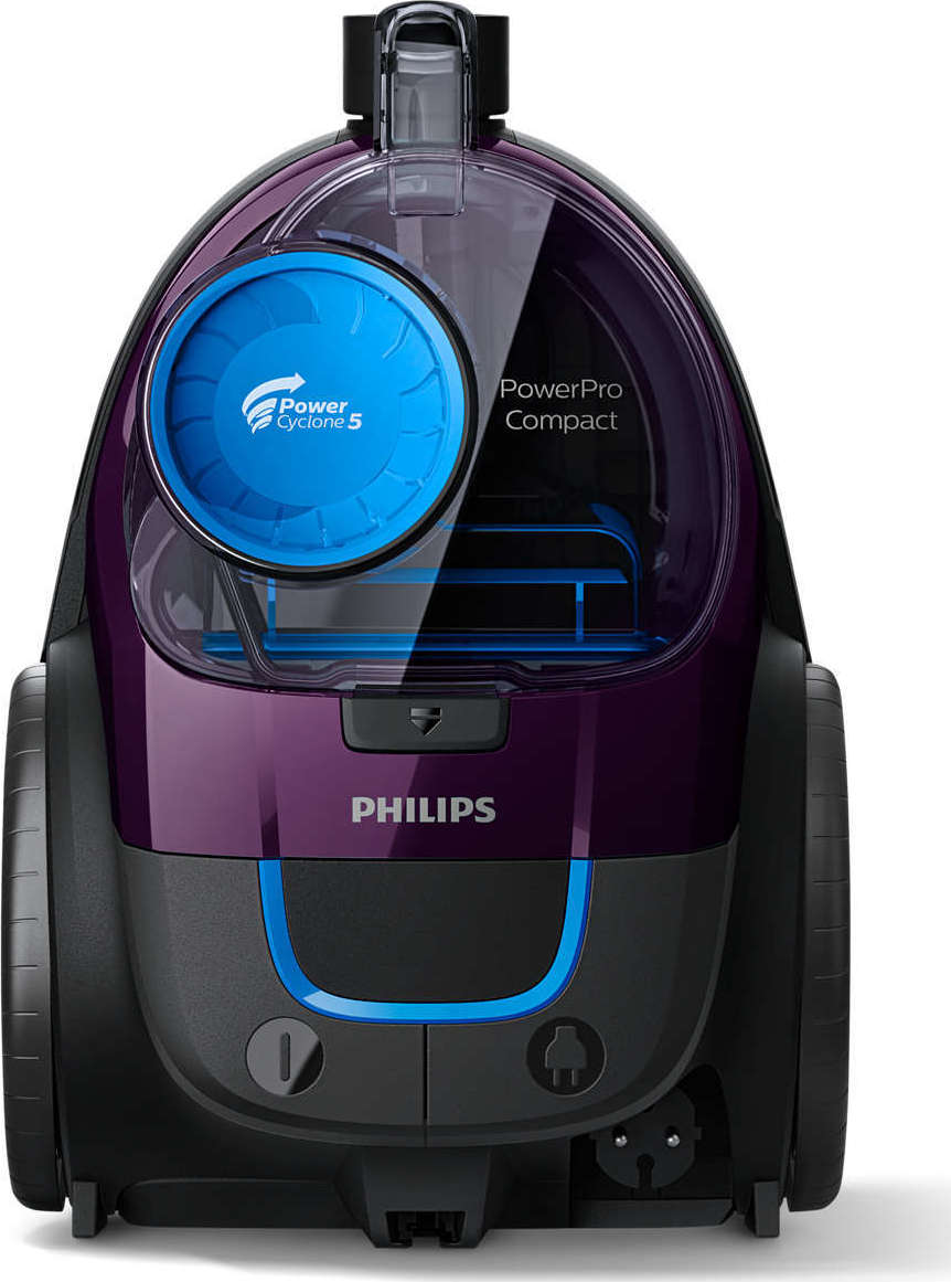 Philips Powerpro Compact Ηλεκτρική Σκούπα 750W με Κάδο 1.5lt Μωβ