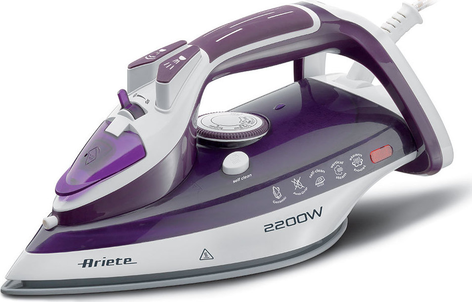 Ariete Σίδερο Ατμού 2200W με Κεραμική Πλάκα και Συνεχόμενη Παροχή Ατμού 28gr/min