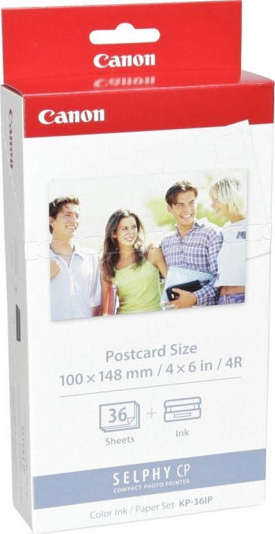 20200304145840_canon_kp_36_ip_a6_36_fylla_7737a001 Canon KP-36IP Φωτογραφικό Χαρτί Gloss A6 (10x15) για Εκτυπωτές Θερμικής Εξάχνωσης/Μεταφοράς 36 Φύλλα - Image 1