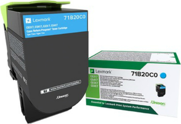 20200310144005_lexmark_cs_x317_return_program_71b20c0 Lexmark CS/X317 Γνήσιο Toner Laser Εκτυπωτή Κυανό Return Program 2300 Σελίδων (71B20C0) - Image 1