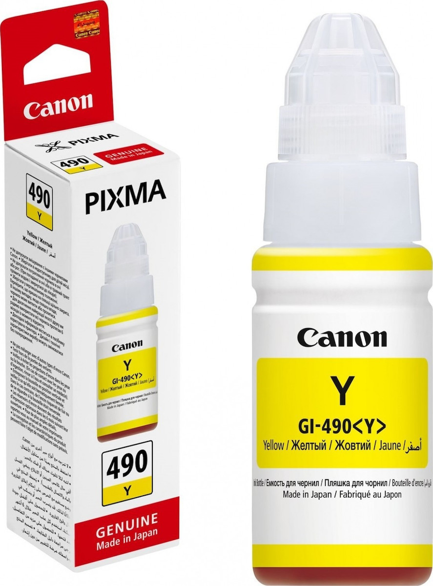 Canon GI-490 Γνήσιο Μελάνι Εκτυπωτή InkJet Κίτρινο (0666C001)