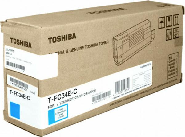 Toshiba T-FC34E-C Γνήσιο Toner Laser Εκτυπωτή Κυανό 11500 Σελίδων (6A000001524)