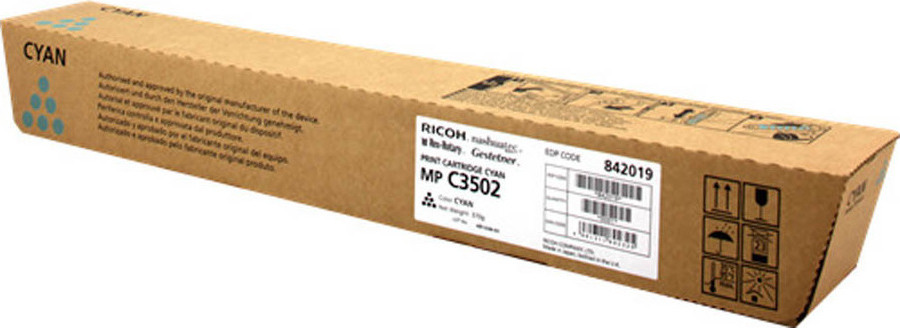 Ricoh MPC 3502 Γνήσιο Toner Laser Εκτυπωτή Κυανό 18000 Σελίδων (842019 841738)