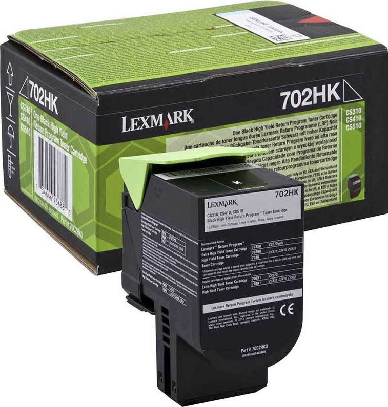 Lexmark 702HK Γνήσιο Toner Laser Εκτυπωτή Μαύρο High Yield Return Program 4000 Σελίδων (70C2HK0)