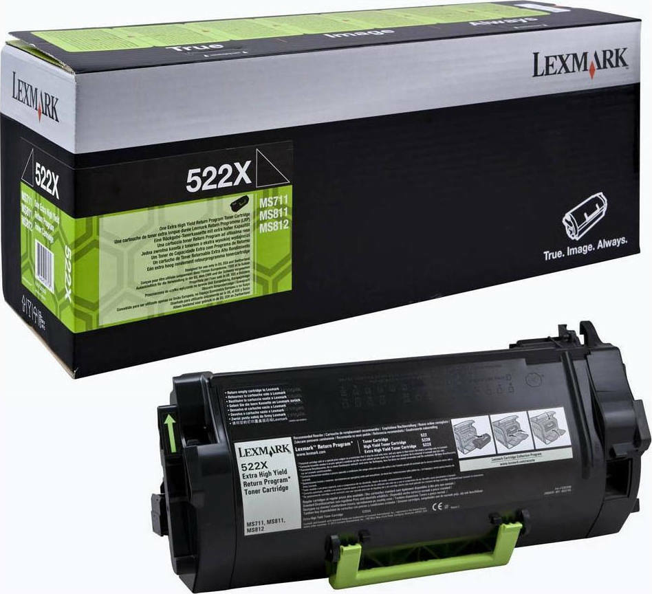 Lexmark 522X Γνήσιο Toner Laser Εκτυπωτή Μαύρο Extra High Yield 45000 Σελίδων (52D2X00)