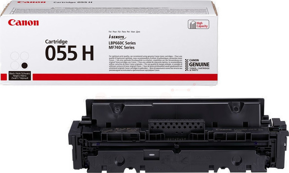 Canon 055H Γνήσιο Toner Laser Εκτυπωτή Μαύρο High Capacity 7600 Σελίδων (3020C002)