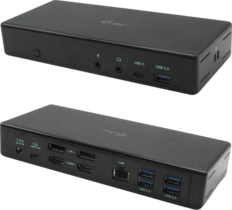 i-tec USB-C Docking Station με HDMI/DisplayPort 4K PD Ethernet (C31QUATTRODOCKPD)