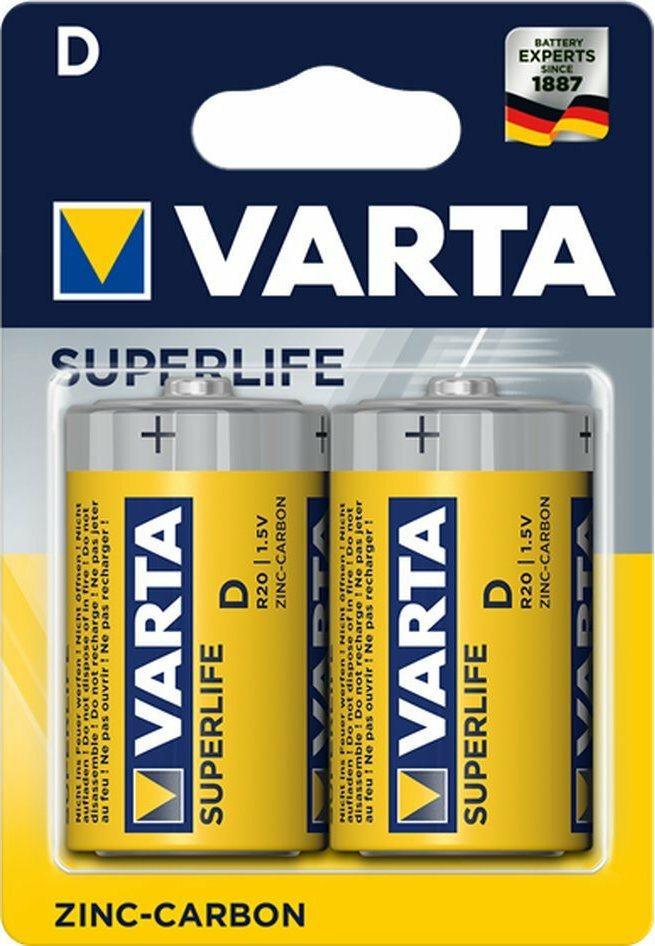 Varta Superlife Μπαταρίες Zinc D 1.5V 2τμχ