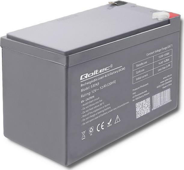 Qoltec Μπαταρία Μολύβδου 12V 12Ah
