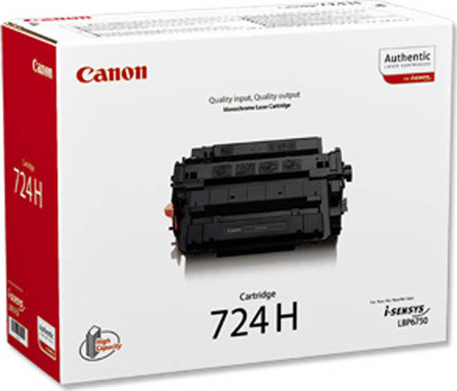 Canon 724 H Γνήσιο Toner Laser Εκτυπωτή Μαύρο High Capacity 12500 Σελίδων (3482B002)
