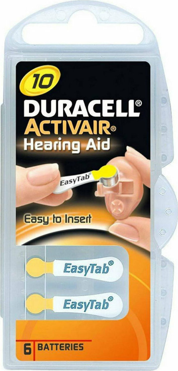 Duracell Activair Μπαταρίες Ακουστικών Βαρηκοΐας 10 1.4V 6τμχ