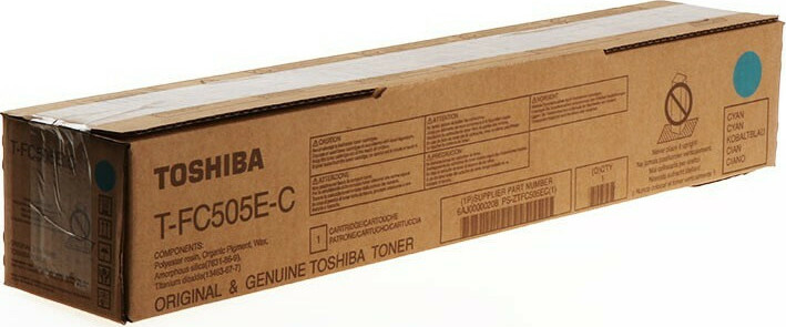 Toshiba T-FC505EC Γνήσιο Toner Laser Εκτυπωτή Κυανό (6AJ00000208 6AJ00000290)