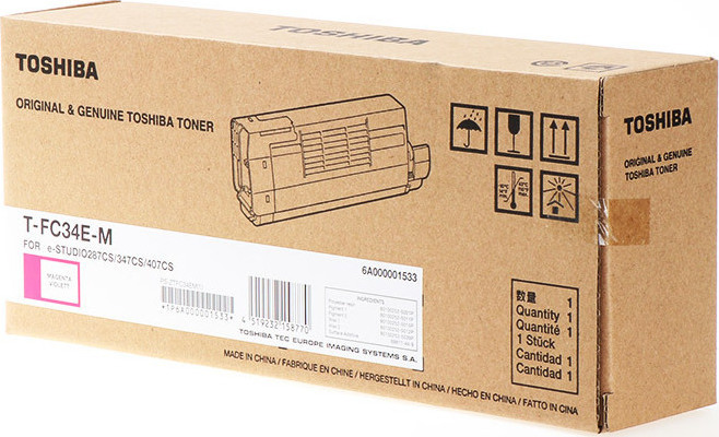 Toshiba T-FC34EM Γνήσιο Toner Laser Εκτυπωτή Ματζέντα (6A000001769)