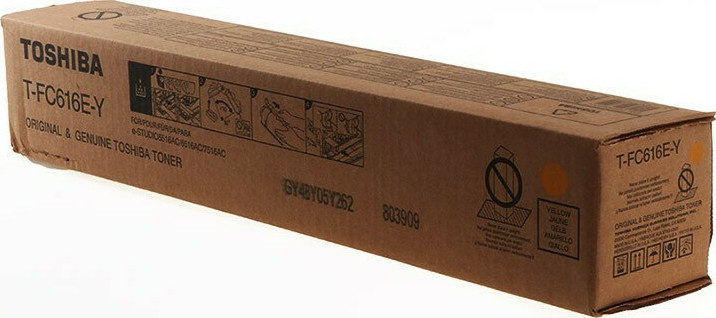 Toshiba T-FC616EY Γνήσιο Toner Laser Εκτυπωτή Κίτρινο (6AK00000379)
