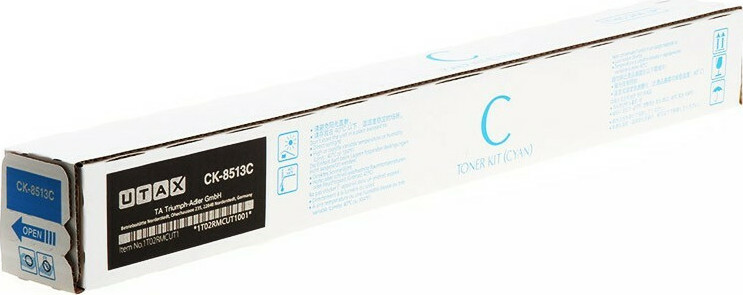 Utax CK-8513C Γνήσιο Toner Laser Εκτυπωτή Κυανό 20000 Σελίδων (1T02RMCUT0)