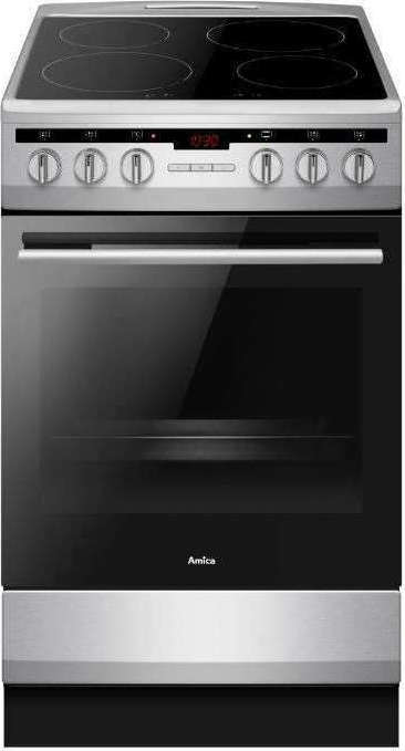 Amica Ελεύθερη με Επαγωγικές Εστίες Inox 57IE3.323HTaD(Xv)
