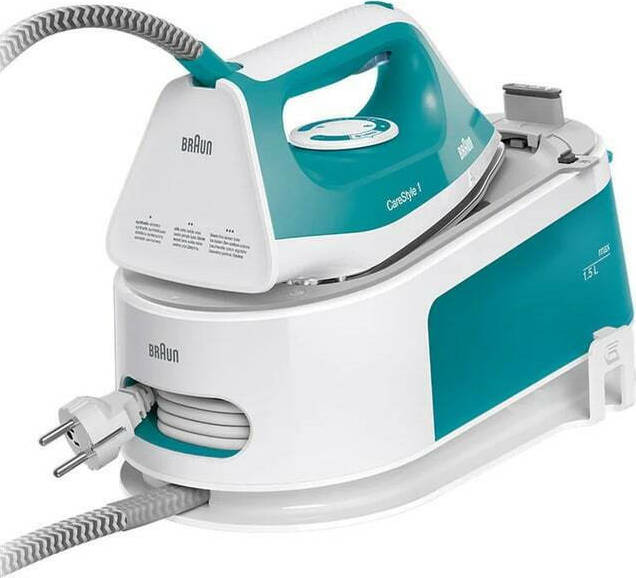 Braun IS 1013 White / Turquoise 1013GR Σύστημα Σιδερώματος Πίεσης 6bar με Δοχείο 1.5lt