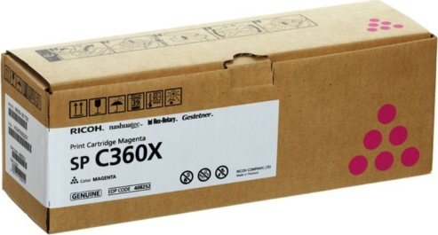 Ricoh SP C360X Γνήσιο Toner Laser Εκτυπωτή Ματζέντα High Capacity 9000 Σελίδων (408252)
